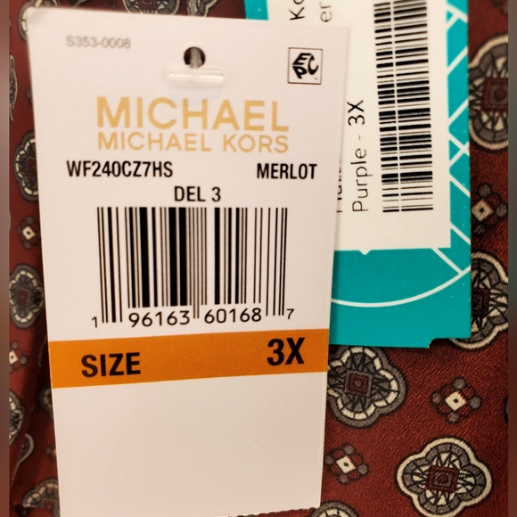 Michael Michael Kors Flutter Off Shoulder Peasant Blouse Size 3X - Picture 7 of 8